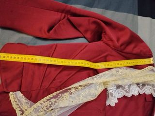 Traje de Fallera manga larga color Borgoña