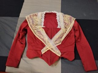 Traje de Fallera manga larga color Borgoña