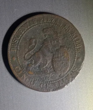 Moneda 5 céntimos 1870 España