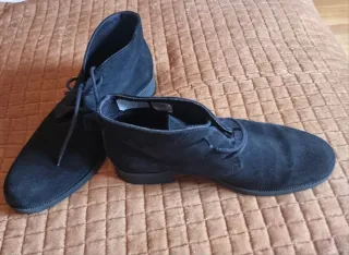 Botas de ante azul marino T43