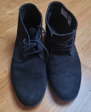 Botas de ante azul marino T43