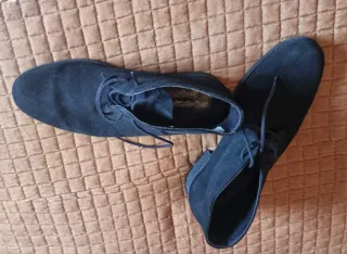 Botas de ante azul marino T43