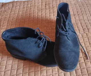 Botas de ante azul marino T43