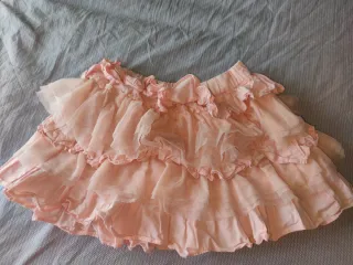 Falda volantes niña rosa 7-8 años