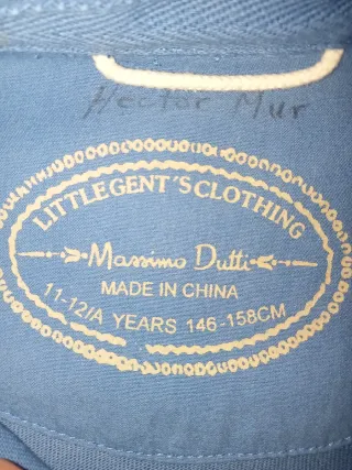 Polo Massimo Dutti azul y verde