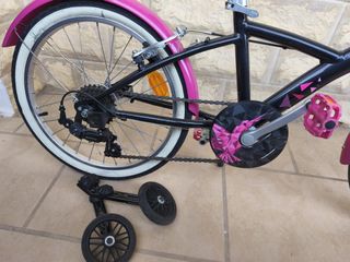 Bicicleta Infantil B'TWIN 20 Rosa y Negra