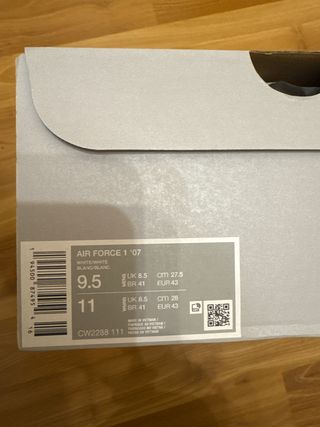 Nike Air Force 1 '07 Blanco Talla 43