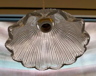 Lámpara Holophane Vintage Cristal y Metal