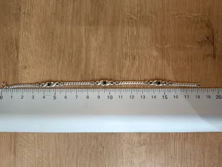 Pulsera Plata con Piedras Negras