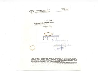 sortija oro 18k con piedra con diamante