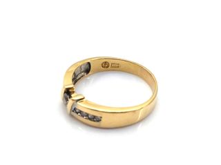 sortija oro 18k con piedra con diamante