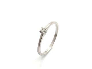 sortija oro 18k con piedra con diamante