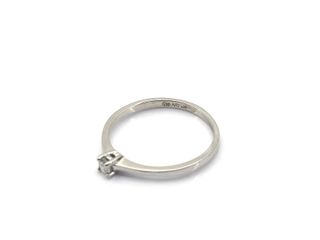 sortija oro 18k con piedra con diamante