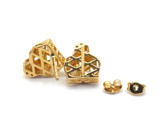 pendientes oro 18k con circonita