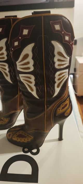 Stivali texani tacco D&G originali