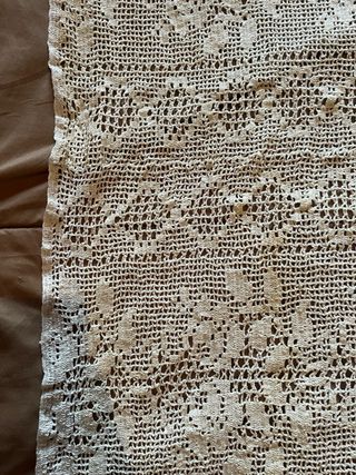 ARTESANAL-Colcha crochet ganchillo 100% algodon