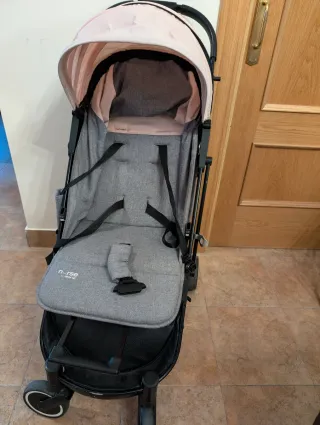 Carrito Bebé Nurse Jane Fly Rosa Gris