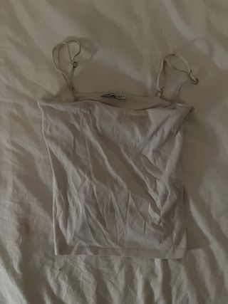 Top Zara Blanco Tirantes Talla XS
