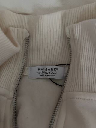 Sudadera Primark Media Cremallera
