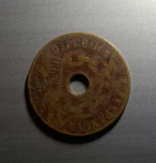 Moneda 25 céntimos España 1938
