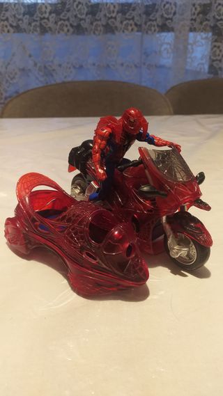 Spiderman Moto con Sidecar