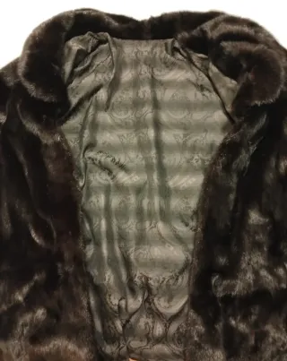 Cappotto donna in pelle nera