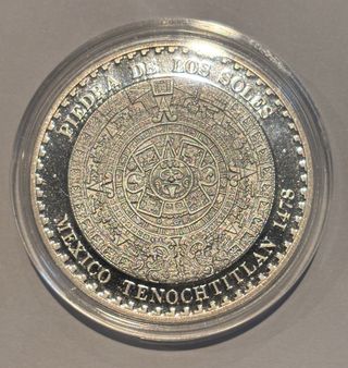 1 Onza Troy plata .999 Piedra de los Soles 1993