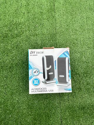Altavoces DVTECH Multimedia USB Negro/Plata