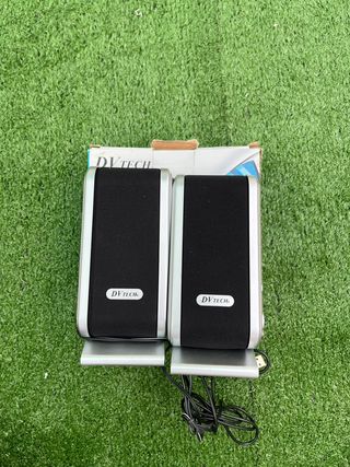 Altavoces DVTECH Multimedia USB Negro/Plata