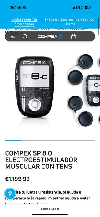 Compex SP 8.0 Intensive Electroestimulador