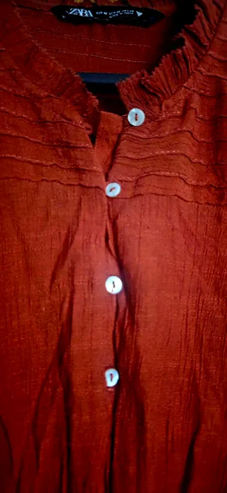 Camiseta naranja teja - ZARA