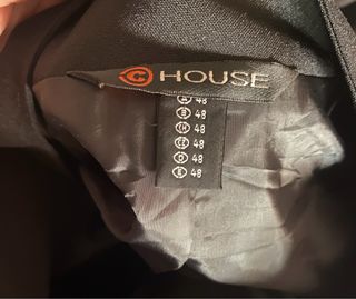 Americana negra cuello mao