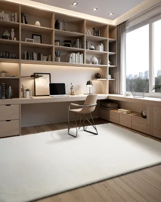 Tappeto Morbido Interni in Peluche Bianco Avorio