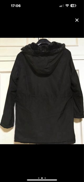 Abrigo reversible negro