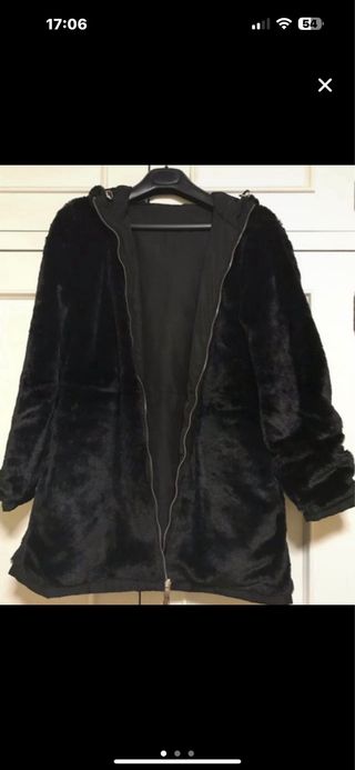 Abrigo reversible negro