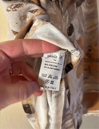 Canotta fantasia beige e marrone