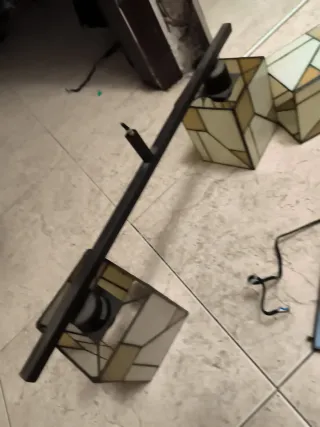 Lámparas de techo Tiffany cristal y metal