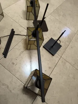 Lámparas de techo Tiffany cristal y metal