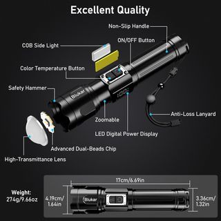 NUEVA Linterna LED Recargable Superbrillante