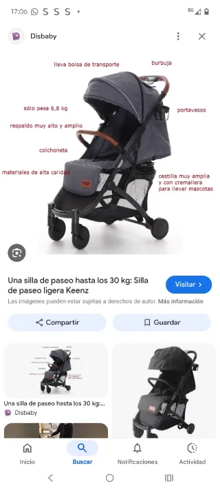 Passeggino leggero Keenz fino a 30 kg