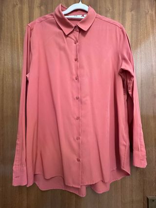 Camisa Viscosa Uniqlo Color Teja