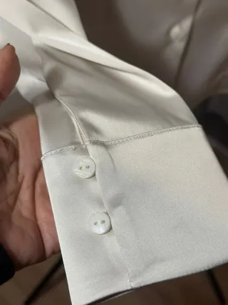 Camisa Stradivarius Blanca Talla S