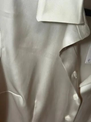 Camisa Stradivarius Blanca Talla S