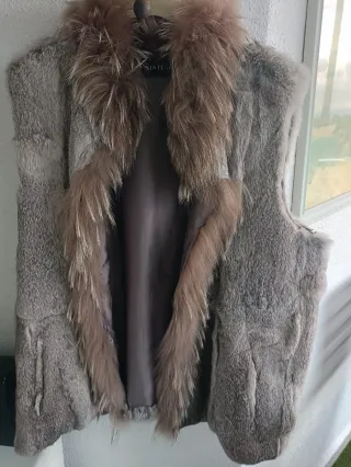 Chaleco Piel Conejo Mujer Talla Única