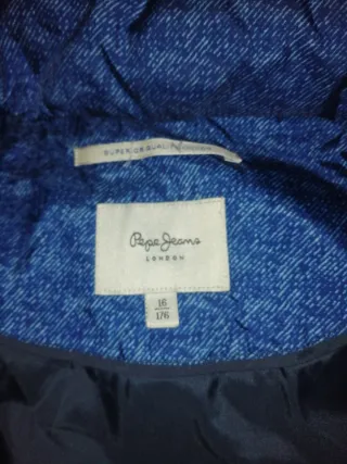 Anorak Pepe Jeans 3/4 Azul y Rojo Talla M
