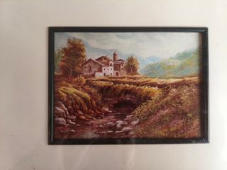 Cuadro de paisaje pintado