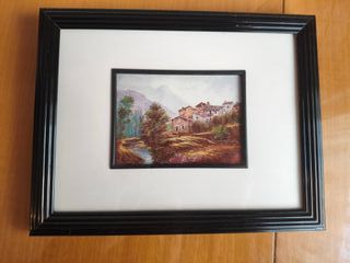 Cuadro de paisaje pintado