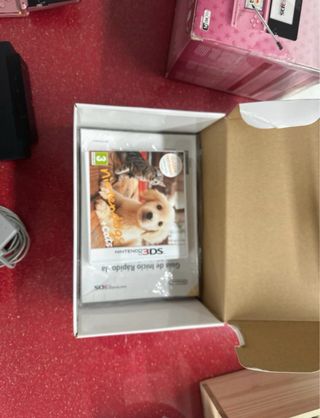 Nintendo 3DS Coral Pink + Nintendogs + Cats