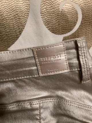 Pantalón Tifossi Metalizado Plateado