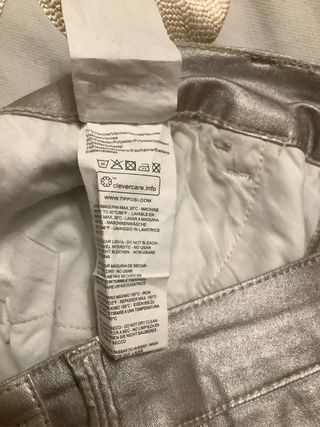 Pantalón Tifossi Metalizado Plateado